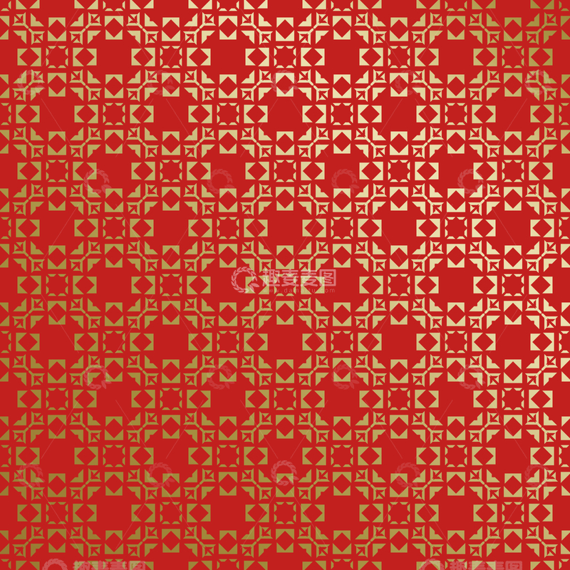 源文件下载【趣麦麦图】-红金中式喜庆花纹背景546