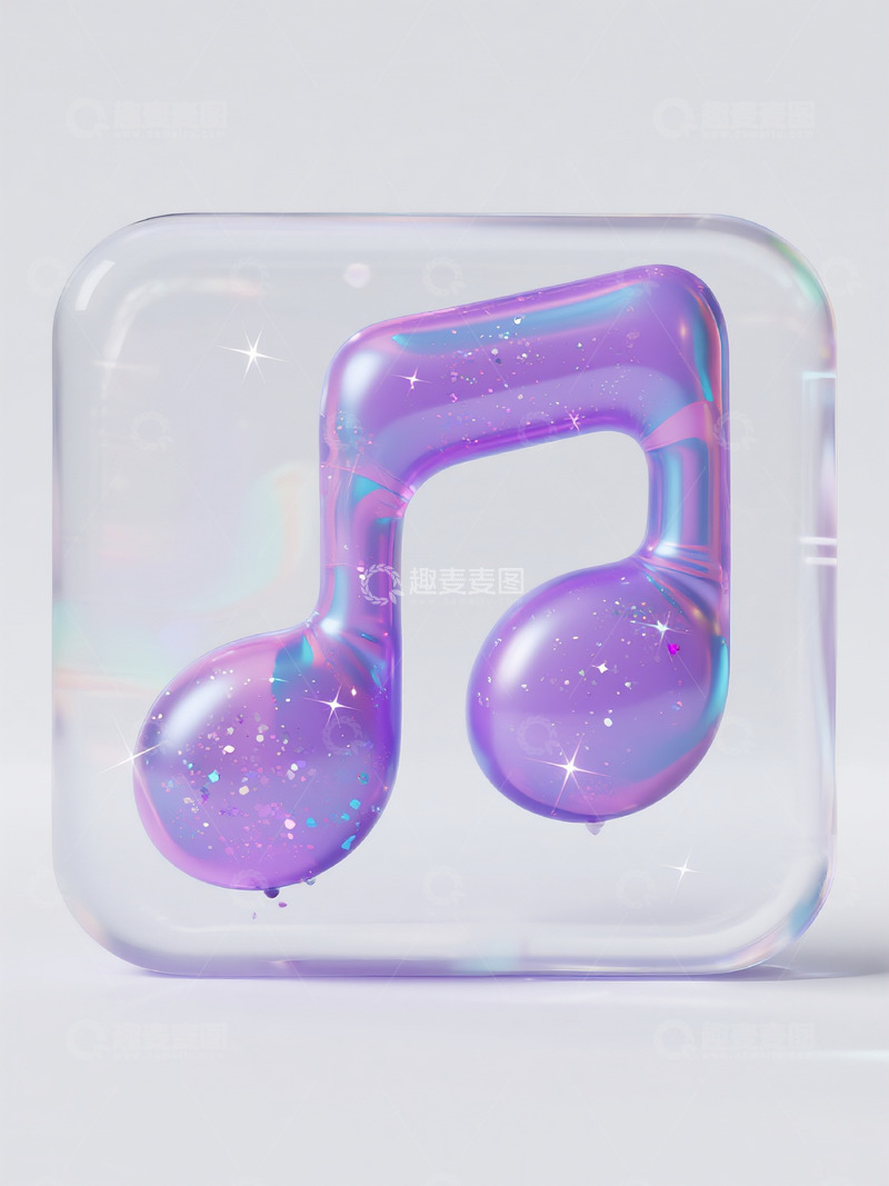 高清大图下载【趣麦麦图】梦幻音符玻璃艺术装饰