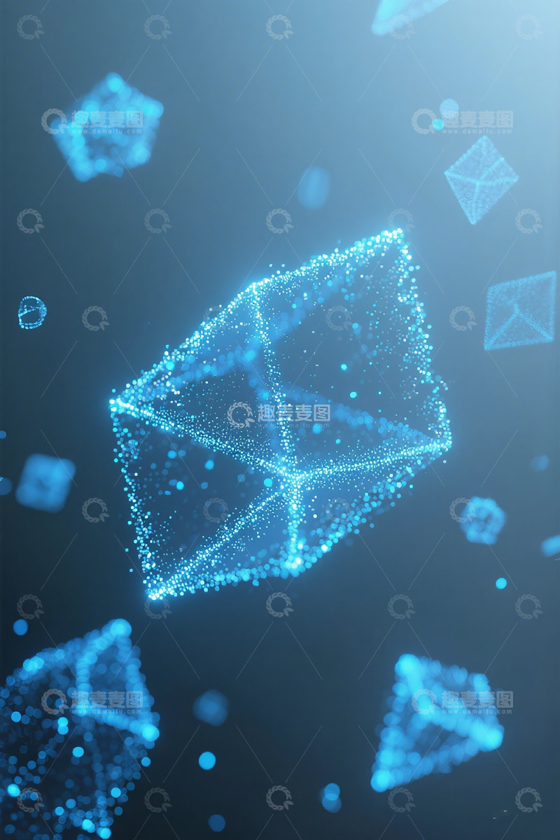 高清大图下载【趣麦麦图】科技感邮件粒子图案