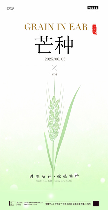 芒种节气海报设计
