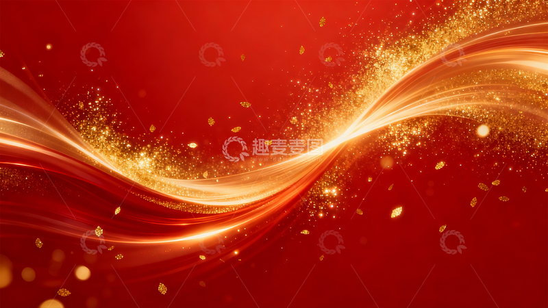 高清大图下载【趣麦麦图】红色金光炫丽背景设计素材