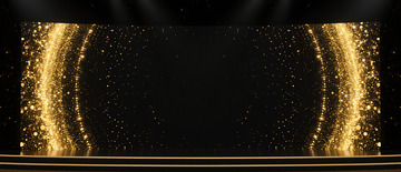 金色璀璨舞台背景