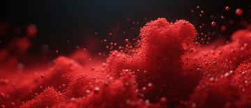 红色粒子动态视觉效果