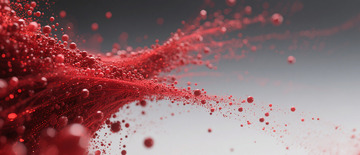 红色粒子流动特效背景