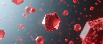 红色立方体抽象空间视觉特效