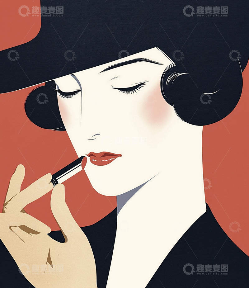 源文件下载【趣麦麦图】扁平风格复古名伶2