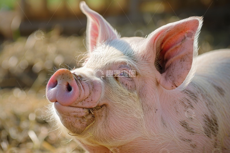 高清大图下载【趣麦麦图】一只白白嫩嫩的母猪