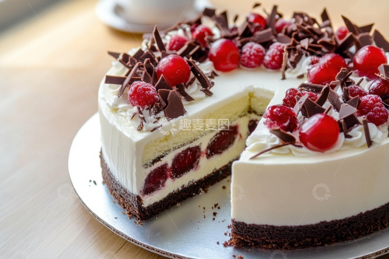 高清大图下载【趣麦麦图】巧克力奶油蛋糕美食