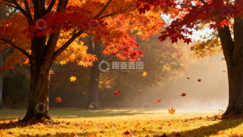 高清大图下载【趣麦麦图】枫叶枫树秋天017