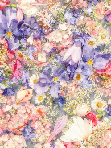 水彩花卉图案设计