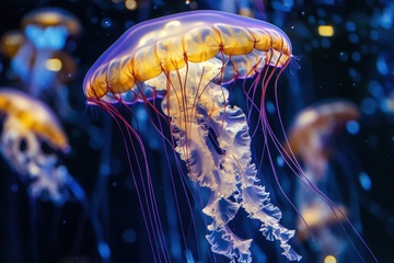 大海里的一群水母