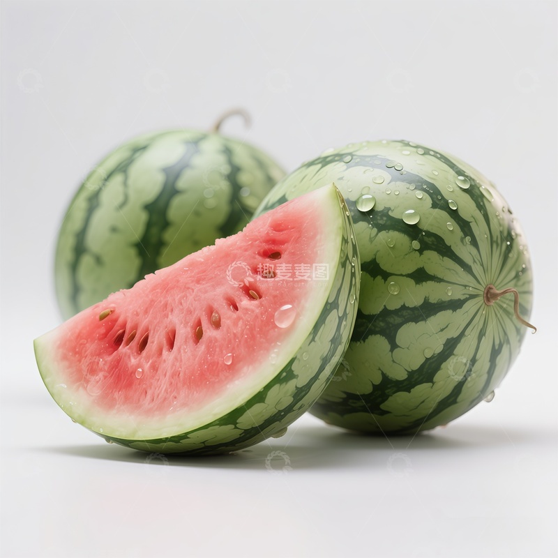 高清大图下载【趣麦麦图】清新夏日西瓜特写摄影图