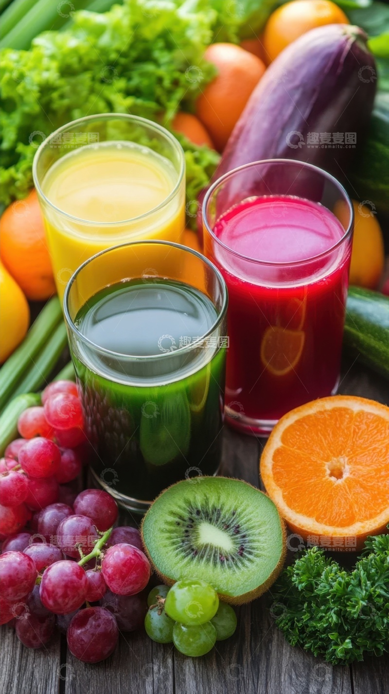 高清大图下载【趣麦麦图】鲜榨水果汁饮品