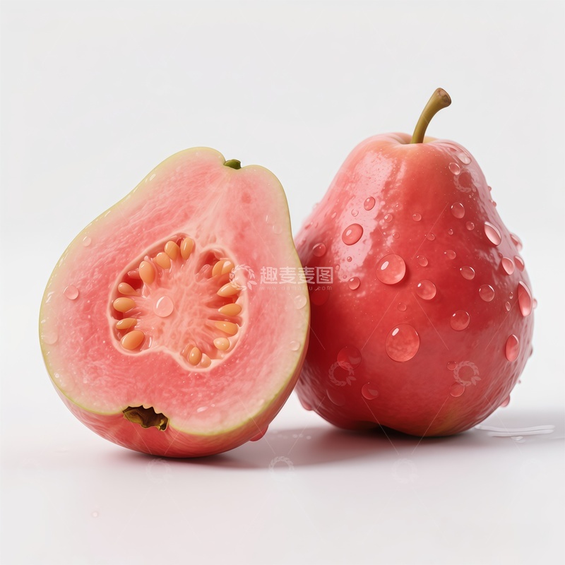 高清大图下载【趣麦麦图】新鲜红芭乐水果特写摄影