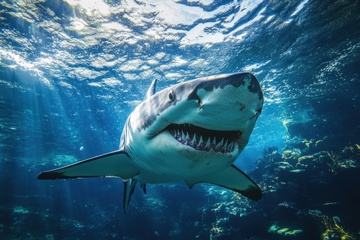 大海里的一只大鲨鱼
