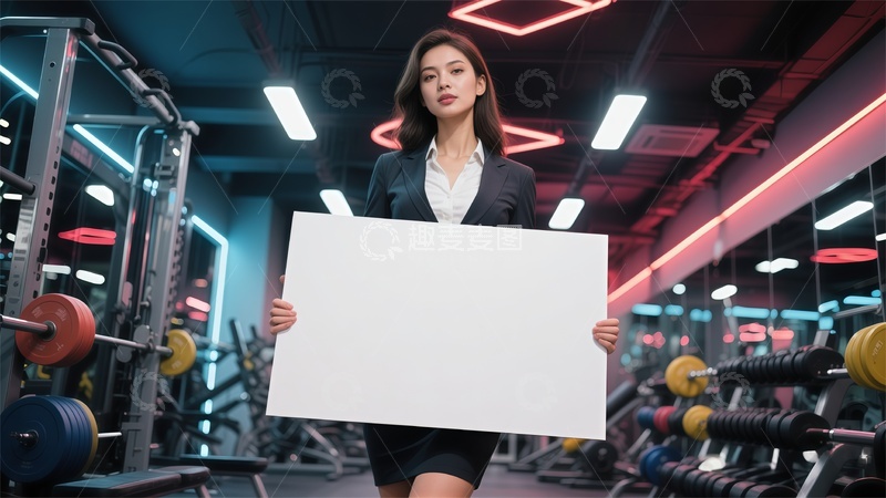 高清大图下载【趣麦麦图】商业女性健身房宣传海报