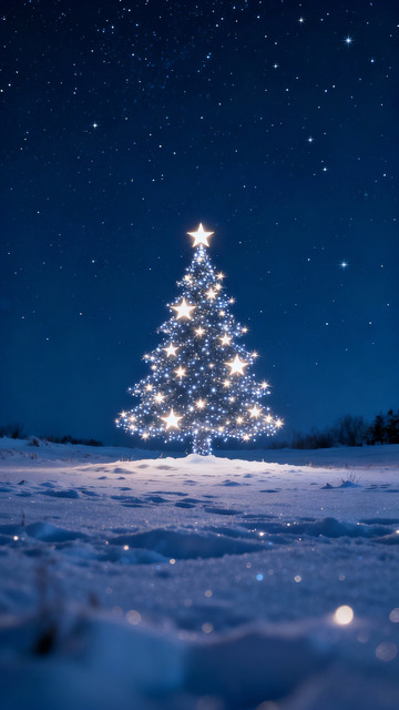 灯光圣诞树素材