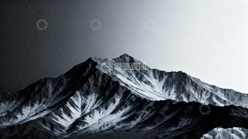 高清大图下载【趣麦麦图】冷峻山峦明暗交错摄影6