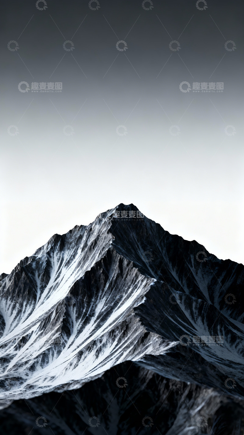 高清大图下载【趣麦麦图】冷峻山峦明暗交错摄影1