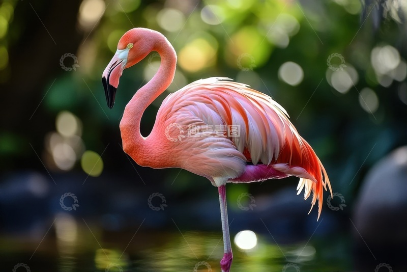 高清大图下载【趣麦麦图】一只火烈鸟摄影