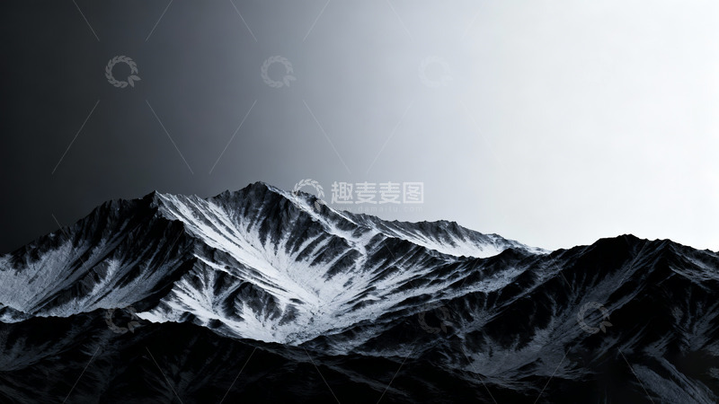 高清大图下载【趣麦麦图】冷峻山峦明暗交错摄影5