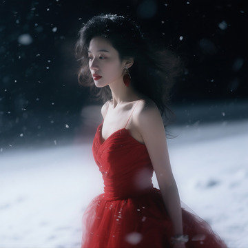 抓拍时尚美女风雪场景3