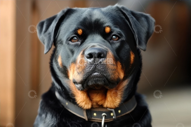 高清大图下载【趣麦麦图】一只黑色的宠物狗特写摄影