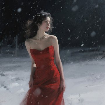 抓拍时尚美女风雪场景4