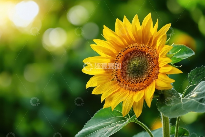 高清大图下载【趣麦麦图】一朵向日葵特写摄影