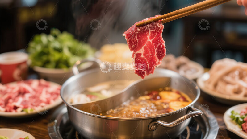 高清大图下载【趣麦麦图】火锅  鲜切  热闹  
