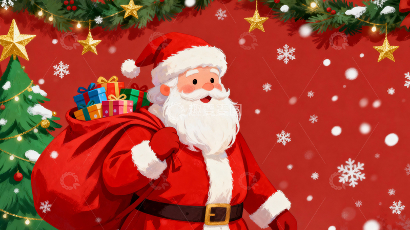 高清大图下载【趣麦麦图】圣诞节背景028