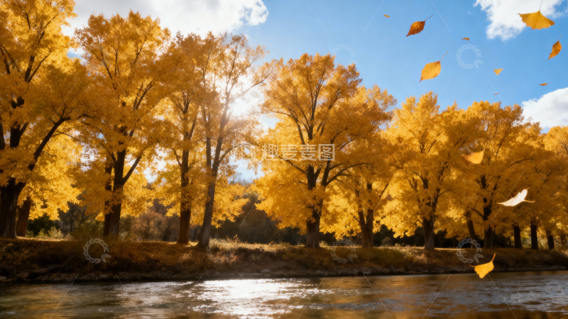 高清大图下载【趣麦麦图】银杏叶银杏树秋天012