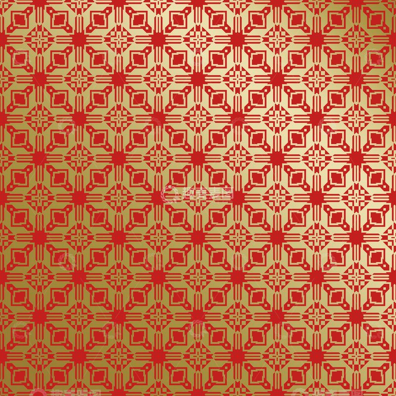 源文件下载【趣麦麦图】-红金中式喜庆花纹背景586