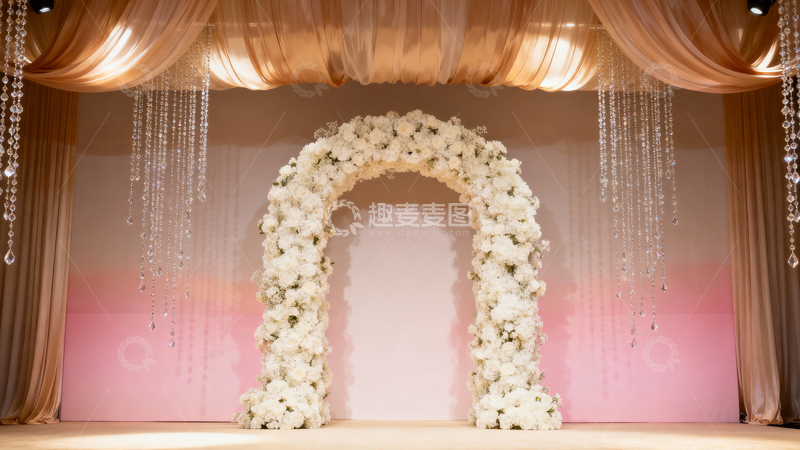 高清大图下载【趣麦麦图】婚礼浪漫舞台背景001