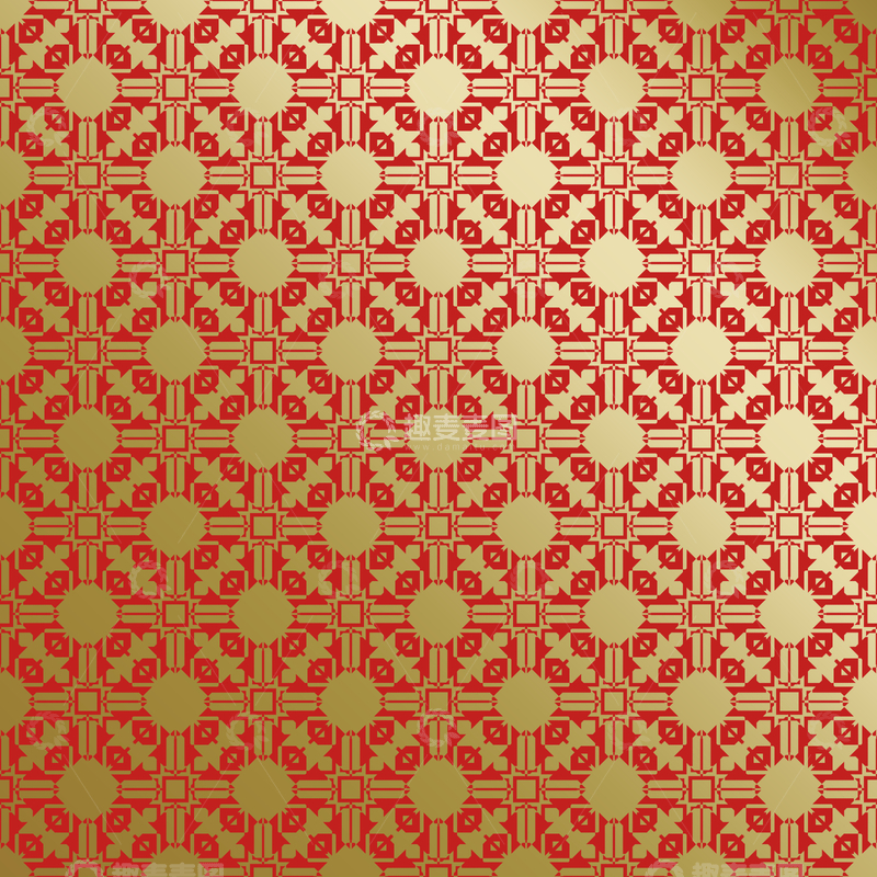 源文件下载【趣麦麦图】-红金中式喜庆花纹背景576