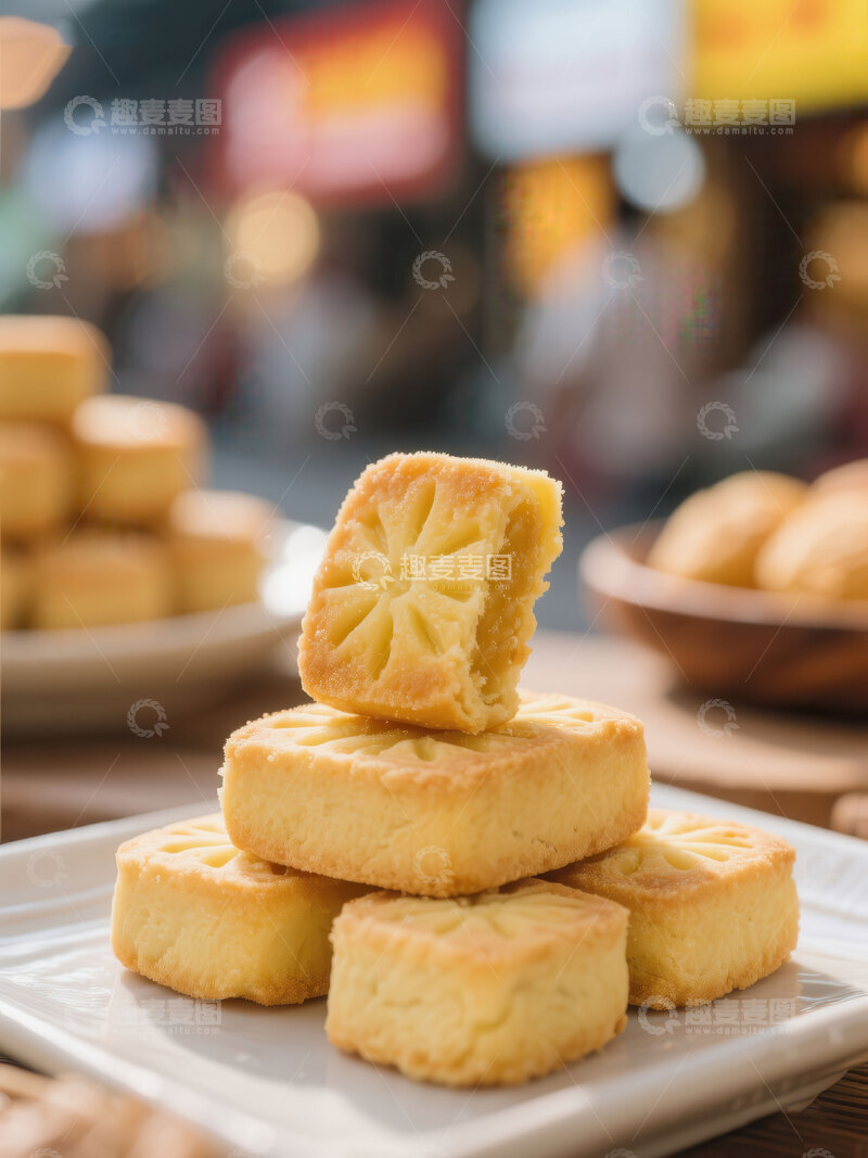 高清大图下载【趣麦麦图】凤梨酥  金砖    香甜  