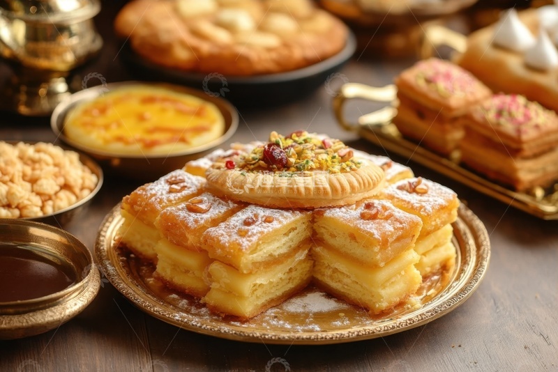 高清大图下载【趣麦麦图】放在桌面上松软的蛋糕