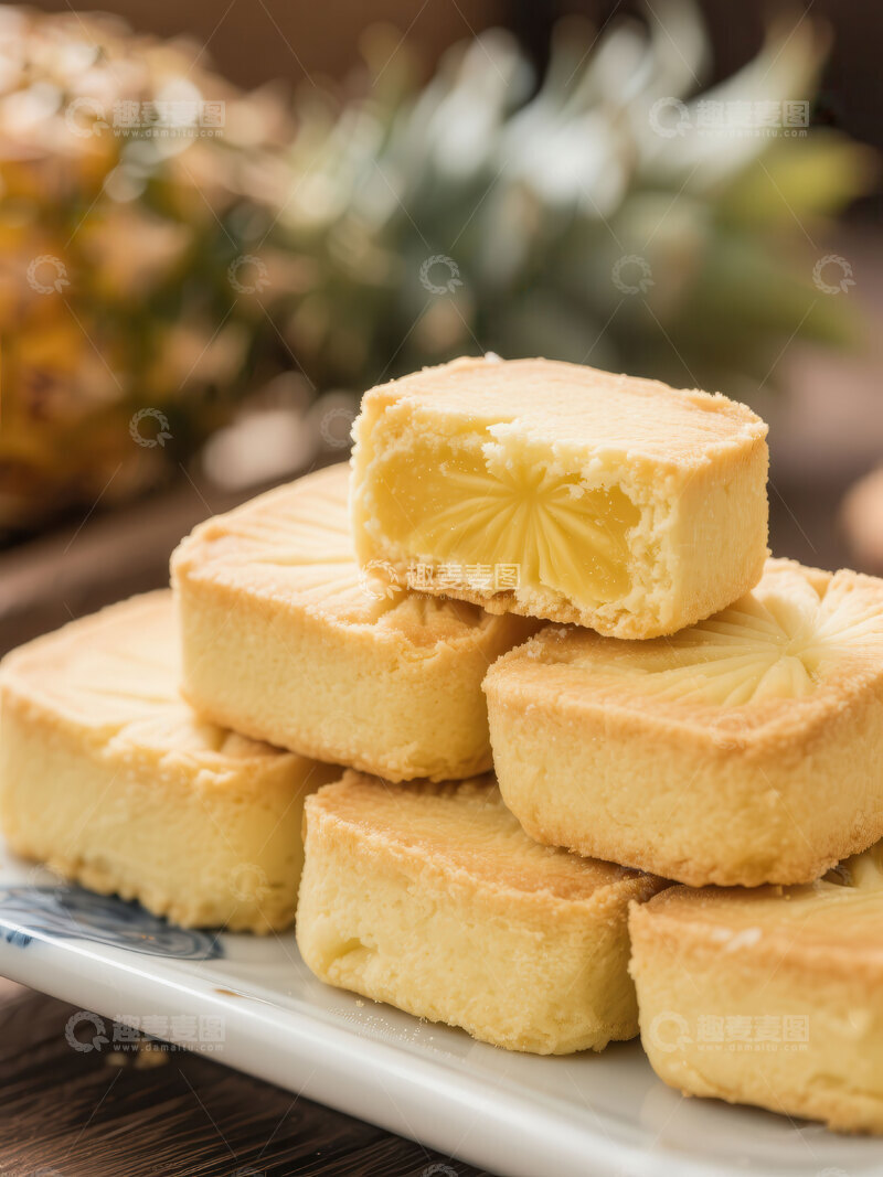 高清大图下载【趣麦麦图】凤梨酥  金砖   小巧 