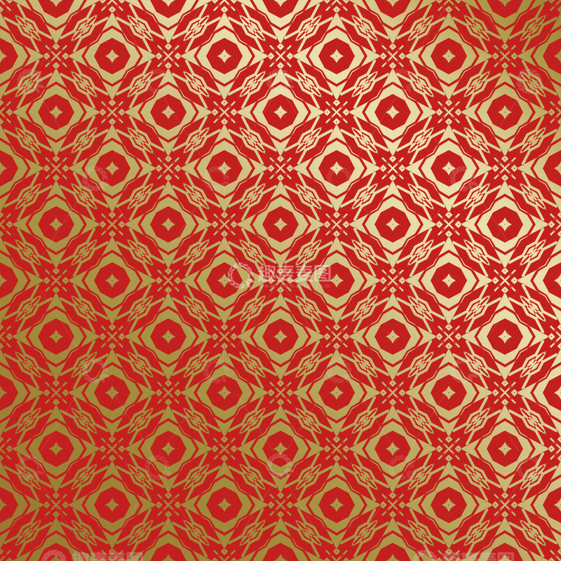 源文件下载【趣麦麦图】-红金中式喜庆花纹背景594