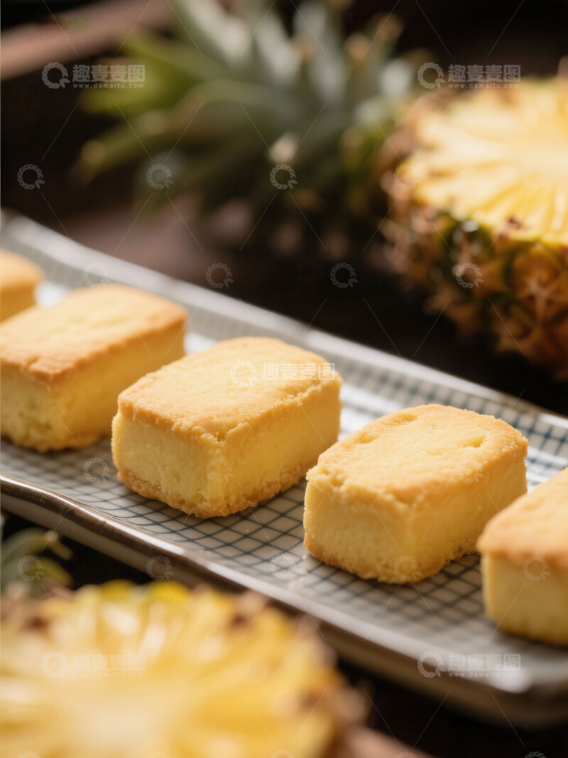 高清大图下载【趣麦麦图】凤梨酥  金砖   可口  