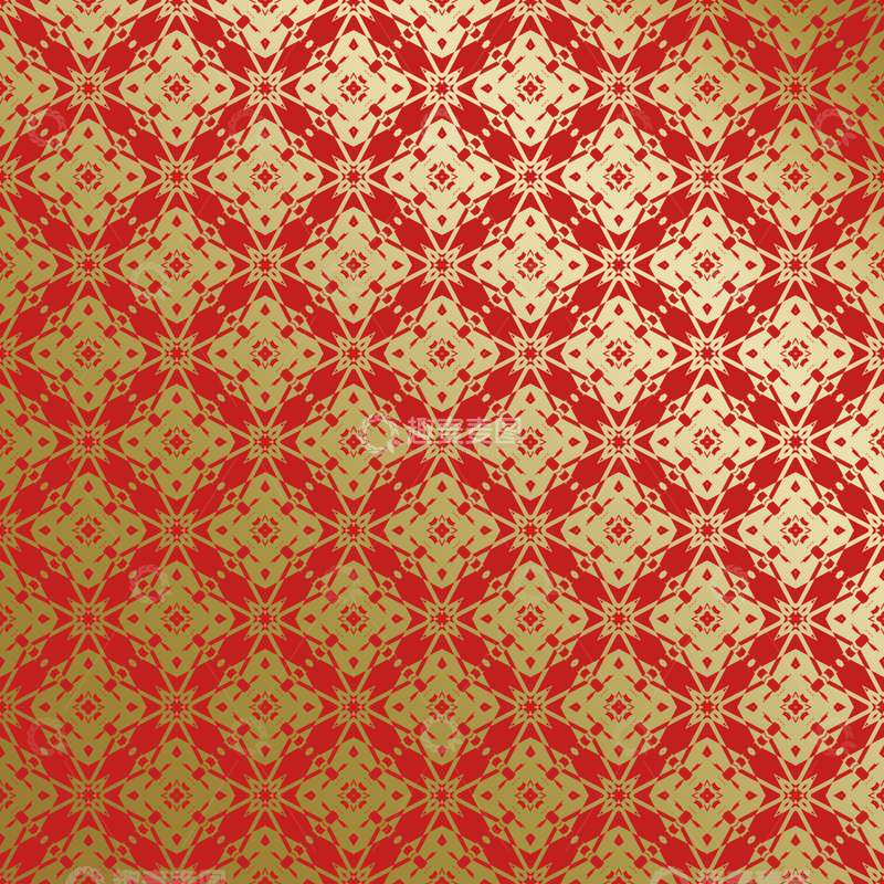 源文件下载【趣麦麦图】-红金中式喜庆花纹背景598