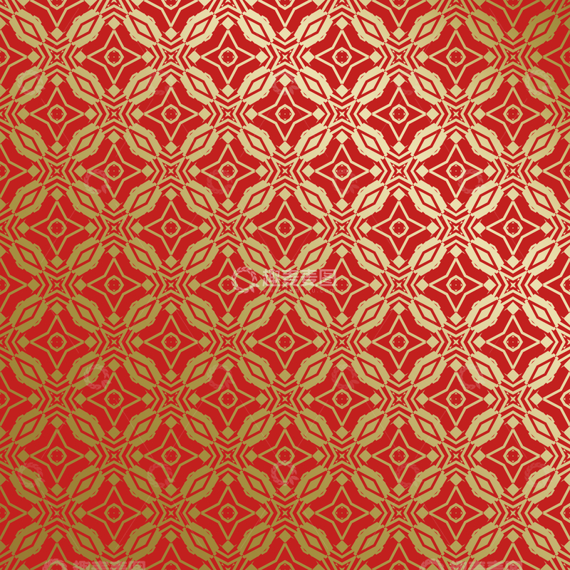源文件下载【趣麦麦图】-红金中式喜庆花纹背景596