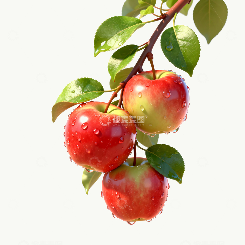 源文件下载【趣麦麦图】一串苹果3免抠素材