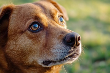 可爱的一只宠物狗特写摄影
