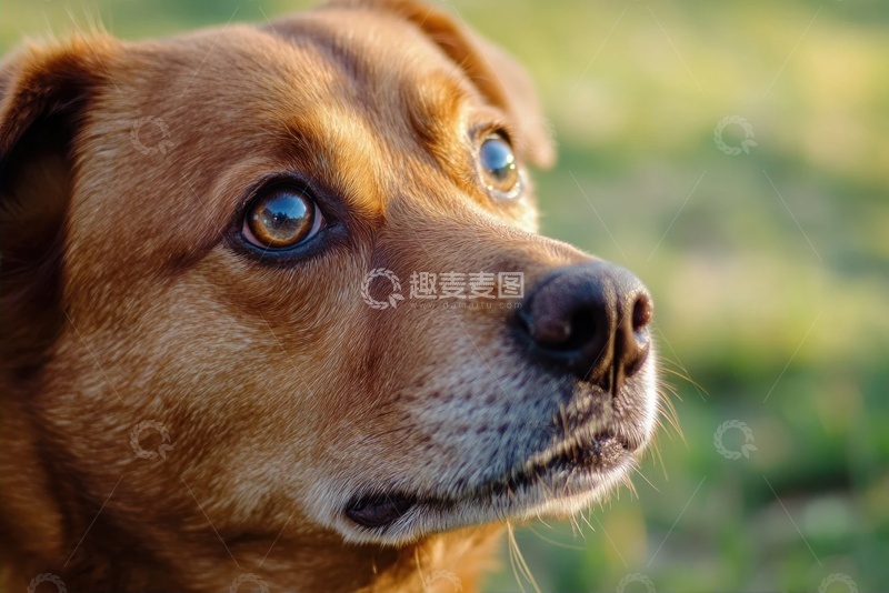 高清大图下载【趣麦麦图】可爱的一只宠物狗特写摄影