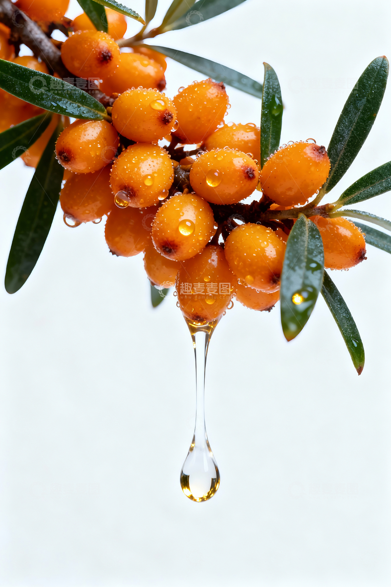 源文件下载【趣麦麦图】一串沙棘果1