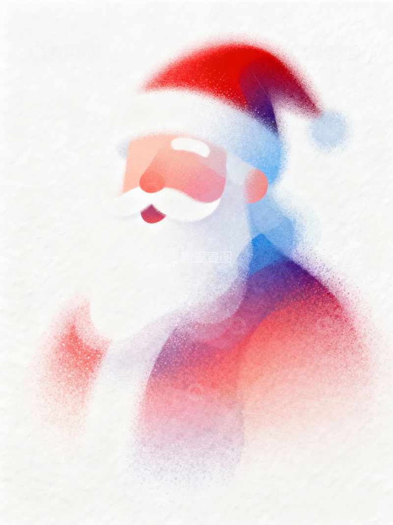 高清大图下载【趣麦麦图】梦幻渐变抽象圣诞老人4
