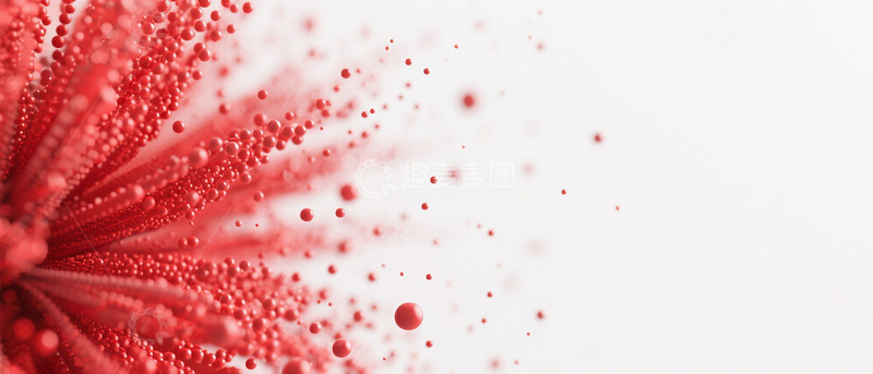 高清大图下载【趣麦麦图】红色粒子扩散艺术效果设计素材