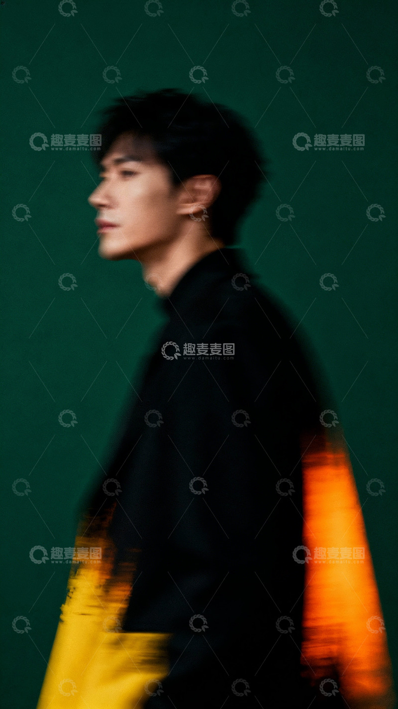高清大图下载【趣麦麦图】人物侧面半身动态模糊1