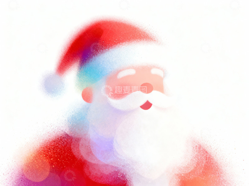 高清大图下载【趣麦麦图】梦幻渐变抽象圣诞老人3